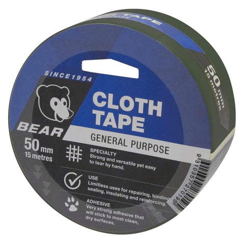 Norton Bear Green Cloth Tape - 50mm x 15m - Strong Flexible Adhesive - SuperSaverAU - view 1