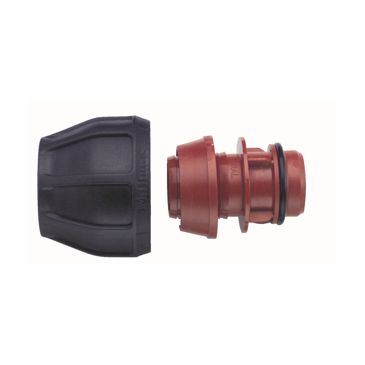 Philmac Rural Nut Conversion Assembly - 40mm x 1 1/2 - Black - SuperSaverAU - view 1