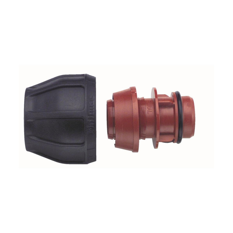 Philmac Rural Nut Conversion Assembly - 40mm x 1 1/2 - Black - SuperSaverAU - view 1