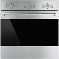 Smeg 60cm Classic Thermoseal built-in oven - 79L, stainless steel, black glass, Vapour Clean - SFA63M3TVX