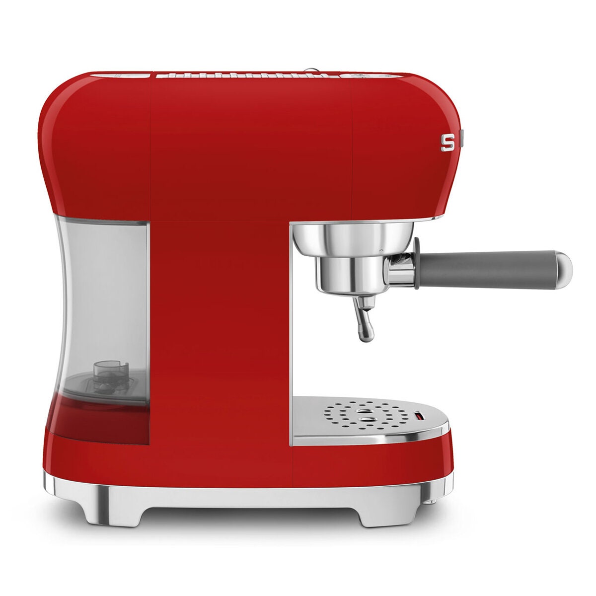 Smeg 50s Style Espresso Coffee Machine - 15 Bar, ThermoBlock, Steam Wand, Red - ECF02RDAU