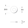 Zenith M8 Zinc Plated Flat Round Washers - 200 Pack