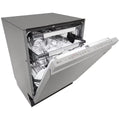 LG 60cm Built Under Dishwasher - 15 Place Settings, Platinum Steel, QuadWash, TrueSteam - XD3A25UPS