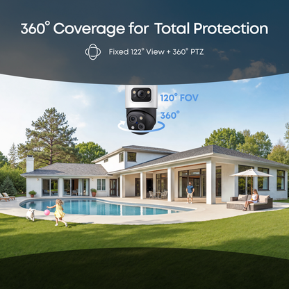Eufy S4 NVR PoE PTZ Add-On Camera - 4K Wide-Angle & 2K PTZ - Auto-Tracking