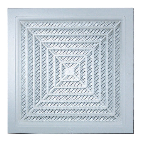 Haron Square Ceiling Vent - 320 x 320mm - White Plastic - Clean Finish - SuperSaverAU - view 1