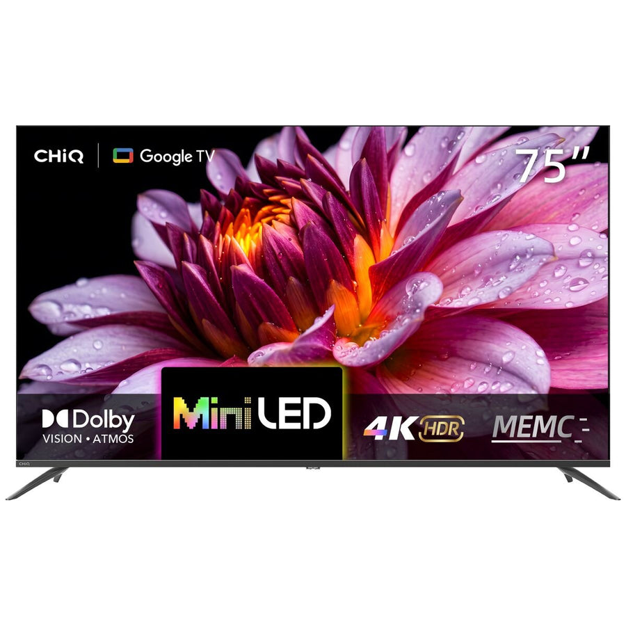 CHiQ 75 Inch 4K QD Mini LED TV - 144Hz Refresh Rate, Dolby Vision IQ, Google TV - 75M810N