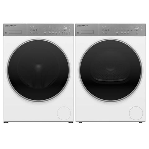 Fisher & Paykel Series 5 8kg Front Load Washer & 8kg Heat Pump Dryer - White - WH8060J5DH8060J5