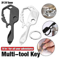 24-In-1 Key Shaped Multi-Tool with Bottle Opener and Ruler - Black - view 2