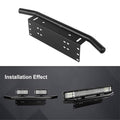 24 Inch (61 cm) Bull Bar Front Number Plate Mount Bracket with LED Light Holder, Black - view 3
