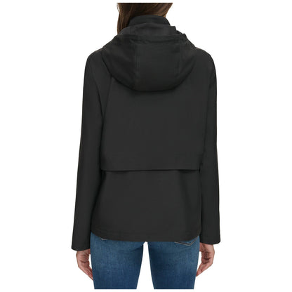 Calvin Klein Velboa Lined Lightweight Jacket Black Small - Water-Resistant, Windproof, Hooded