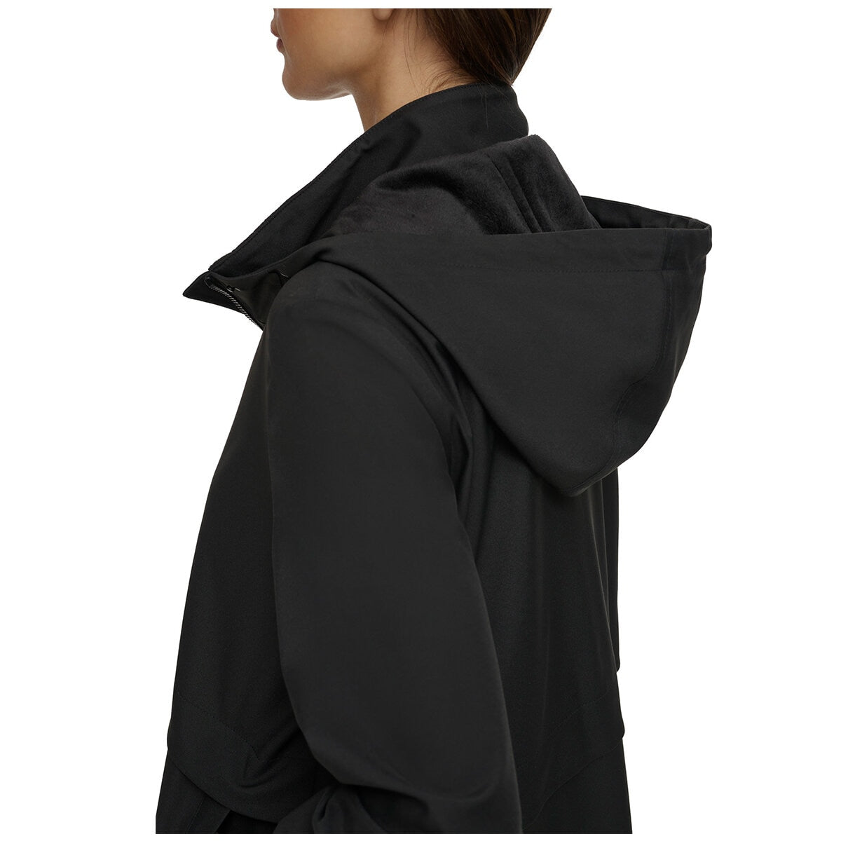 Calvin Klein Velboa Lined Lightweight Jacket Black Small - Water-Resistant, Windproof, Hooded - SuperSaverAU - view 4