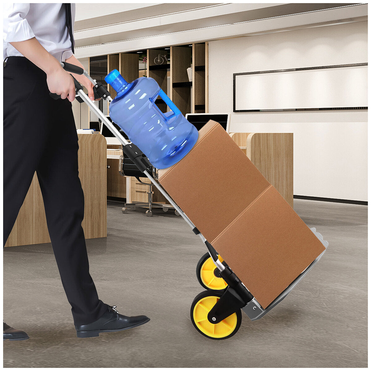 Toolmaster Hand Truck Trolley – Heavy-Duty Folding Dolly Cart with Pneumatic Wheels for Easy Transport