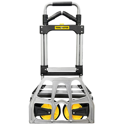 Toolmaster Hand Truck Trolley – Heavy-Duty Folding Dolly Cart with Pneumatic Wheels for Easy Transport