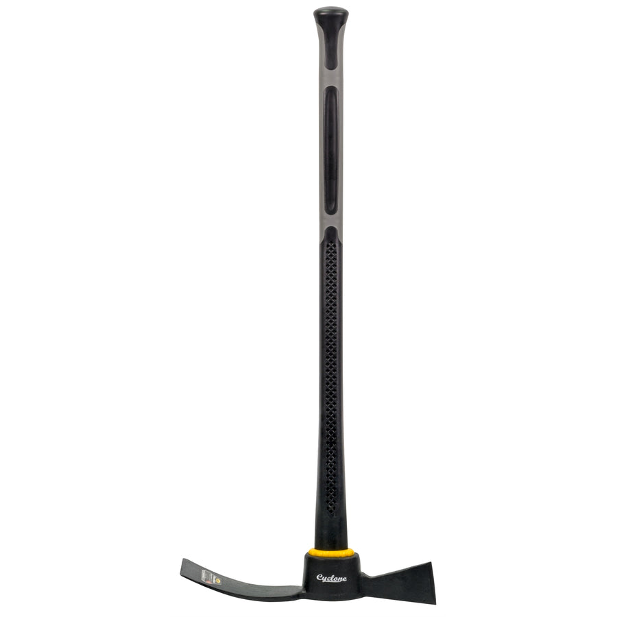 Cyclone 2.2kg Cutter Mattock with 920mm Solid Core Fibreglass Handle & Steel Blade