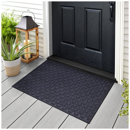 STEPGUARD Door Mat 61cm x 91cm Charcoal Cobalt  Blue