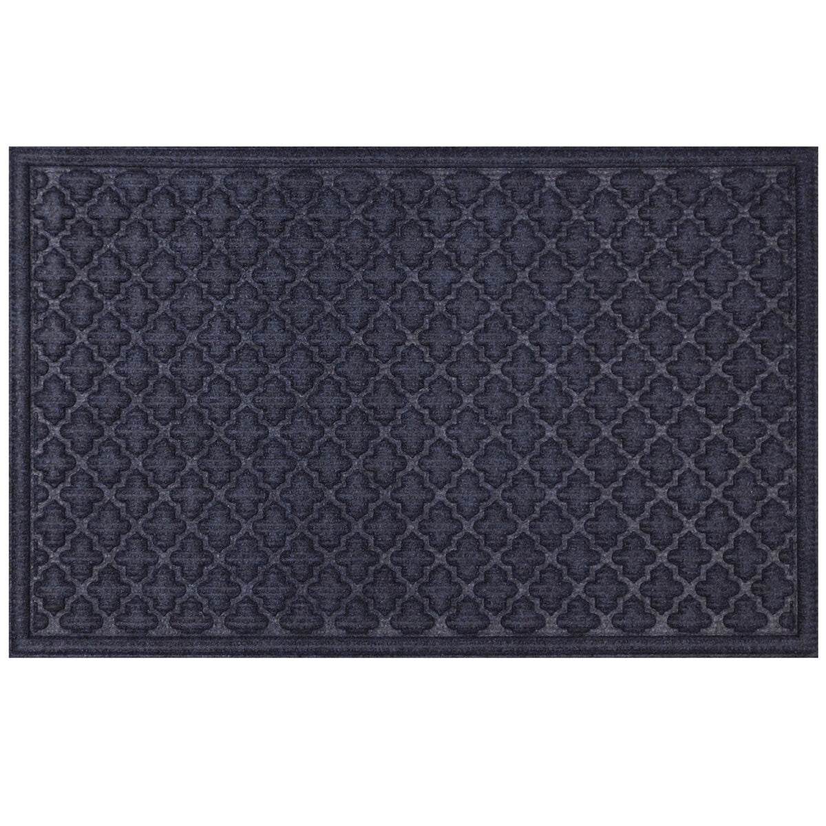STEPGUARD Door Mat 61cm x 91cm Charcoal Cobalt  Blue