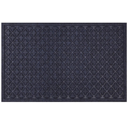 STEPGUARD Door Mat 61cm x 91cm Charcoal Cobalt  Blue