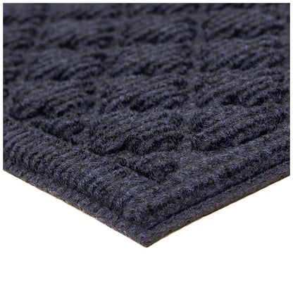 STEPGUARD Door Mat 61cm x 91cm Charcoal Cobalt  Blue