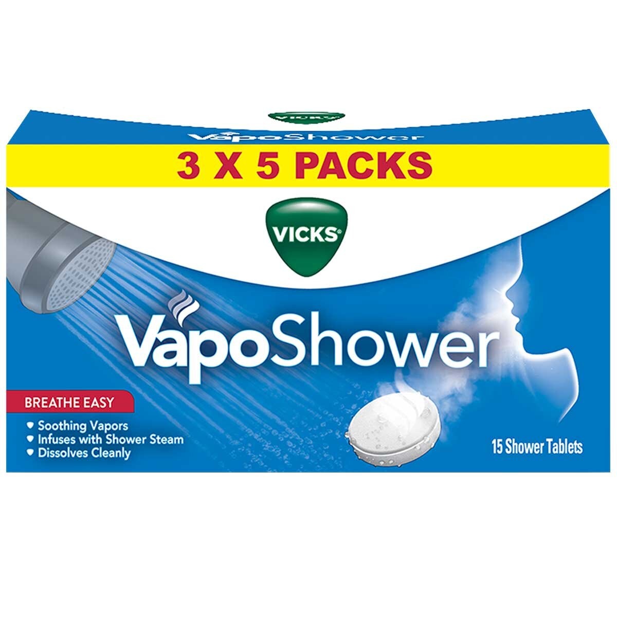 Vicks VapoShower 3 x 5 Pack
