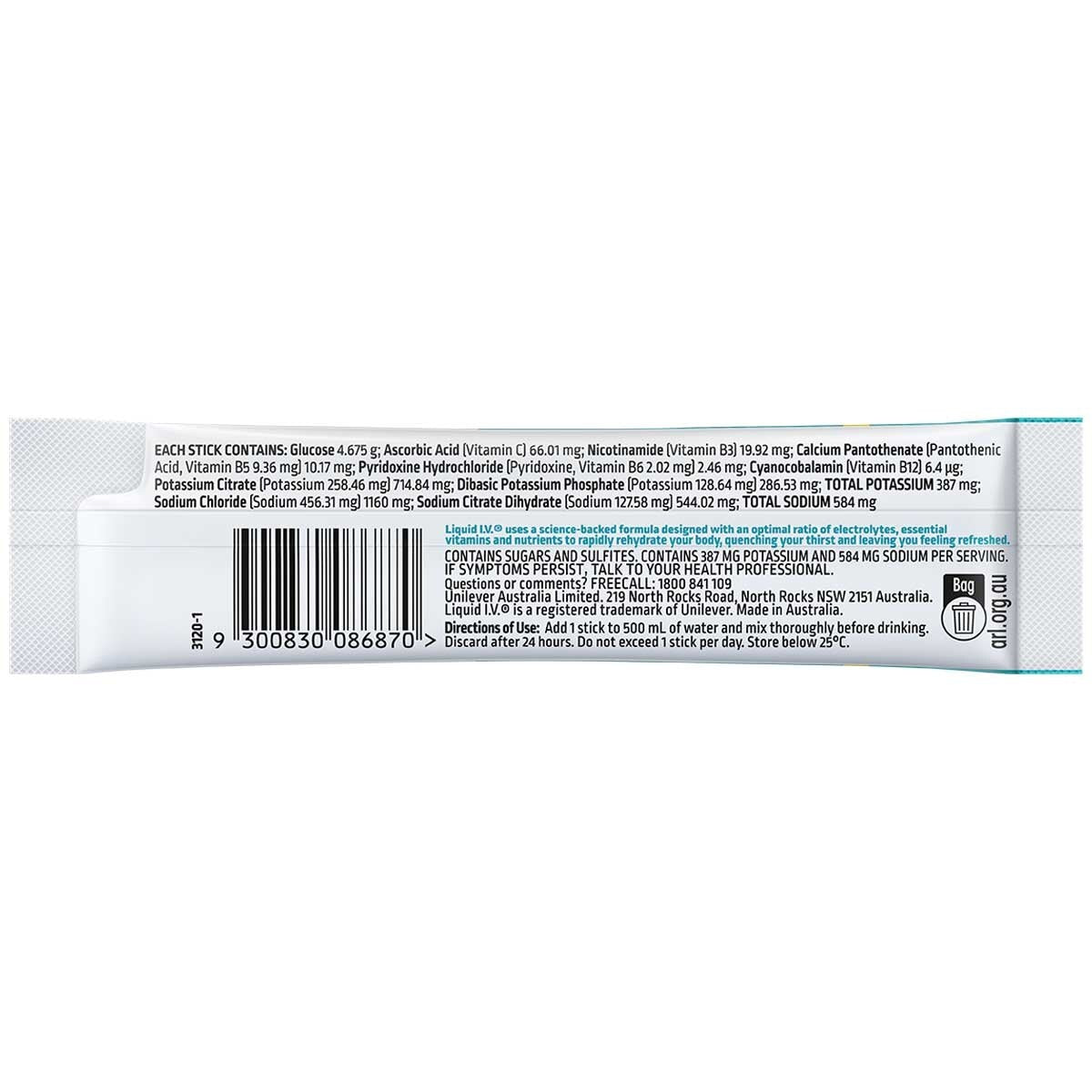 Liquid I.V. Hydration Multiplier Electrolyte Drink Mix Lemon Lime 30 Sachets - SuperSaverAU - view 4