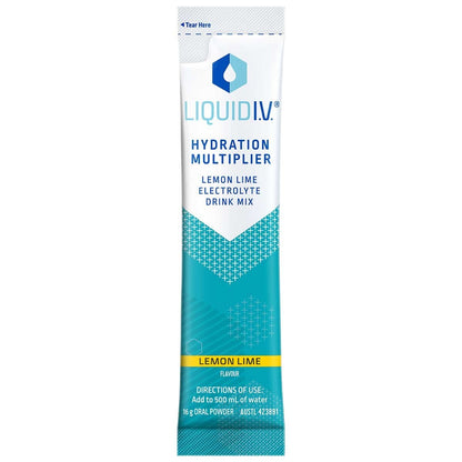 Liquid I.V. Hydration Multiplier Electrolyte Drink Mix Lemon Lime 30 Sachets