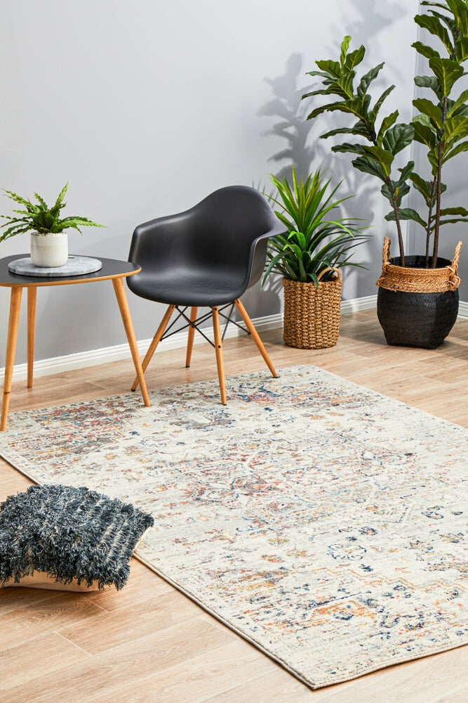 Rug Culture Century Extra Large Rug 330x240cm - Multi-coloured Power Loomed Polypropylene - CEN911SILV330X240