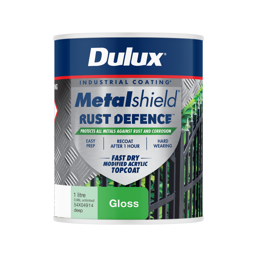 Dulux Metalshield Rust Defence - 1L Deep Base Gloss - Fast-Drying Protection - SuperSaverAU - view 1