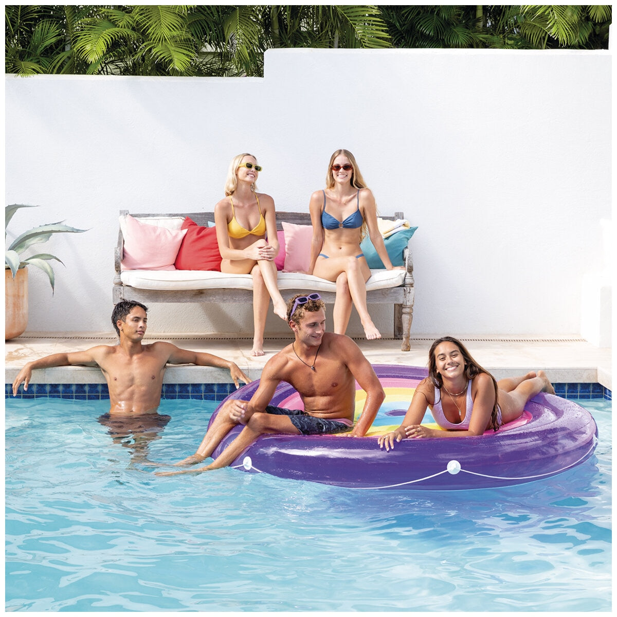 Intex Rainbow Fiesta Island Pool Float 2.01M x 24cm