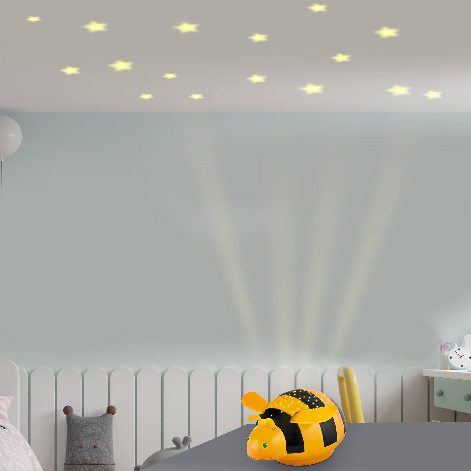 Arlec NL0003 LED Bumble Bee Projector Nightlight with Touch Sensor - Yellow/Black