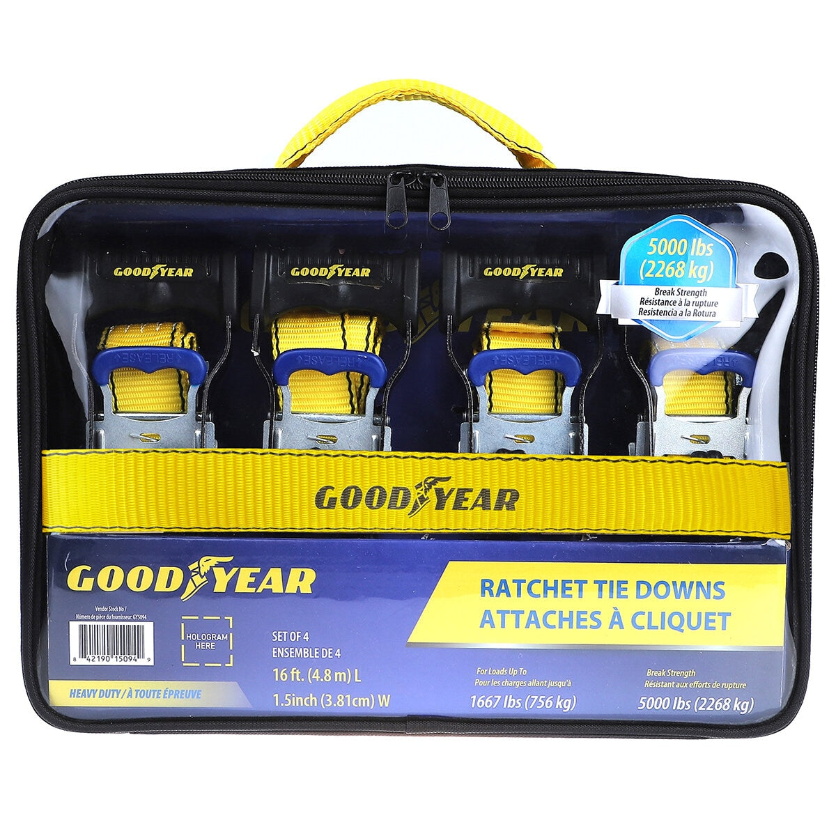Goodyear Ratchet Tie Down Set 4 Pack - SuperSaverAU - view 2
