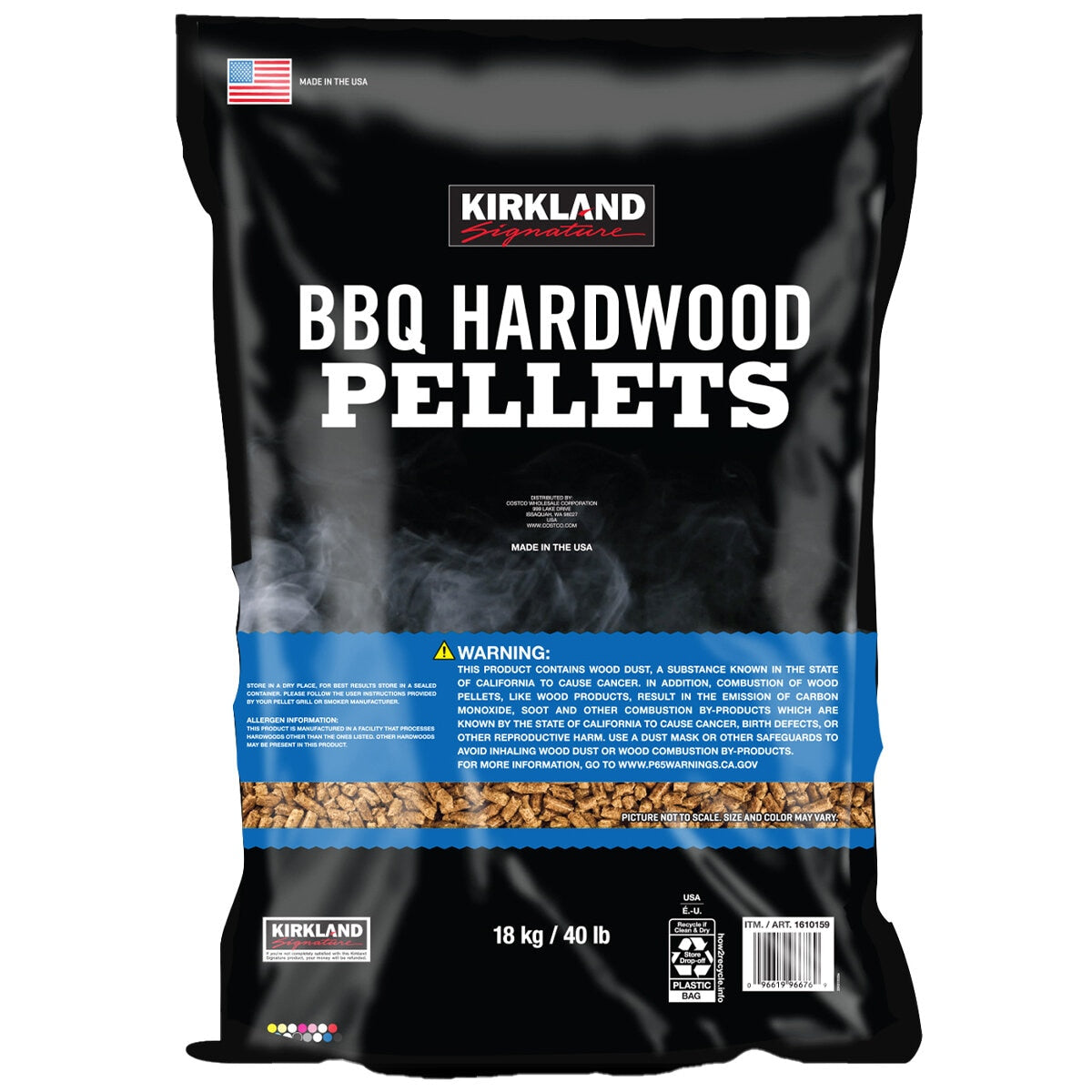 Kirkland Signature Premium BBQ Hardwood Pellets 18kg