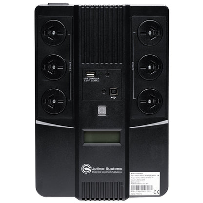 Uptime Systems BT Series 800VA Line Interactive Powerboard Style UPS With LCD BT800-AVR