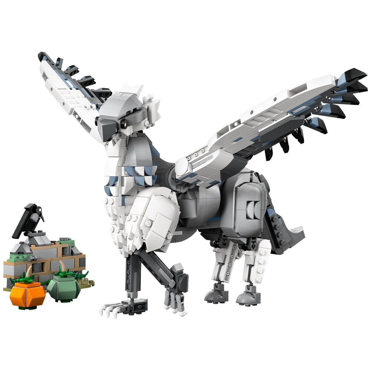 LEGO Harry Potter Buckbeak 76427 Hippogriff Toy with Posable Figure, Hagrid’s Yard, 2 Pumpkins, Bird Figure