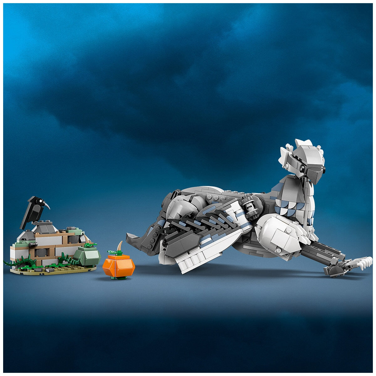 LEGO Harry Potter Buckbeak 76427 Hippogriff Toy with Posable Figure, Hagrid’s Yard, 2 Pumpkins, Bird Figure