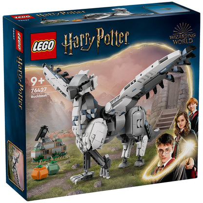 LEGO Harry Potter Buckbeak 76427 Hippogriff Toy with Posable Figure, Hagrid’s Yard, 2 Pumpkins, Bird Figure