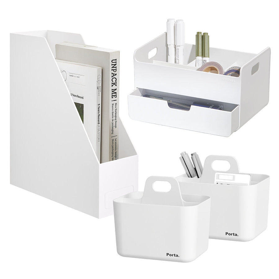 Litem Desk Organiser Set White - SuperSaverAU - view 1