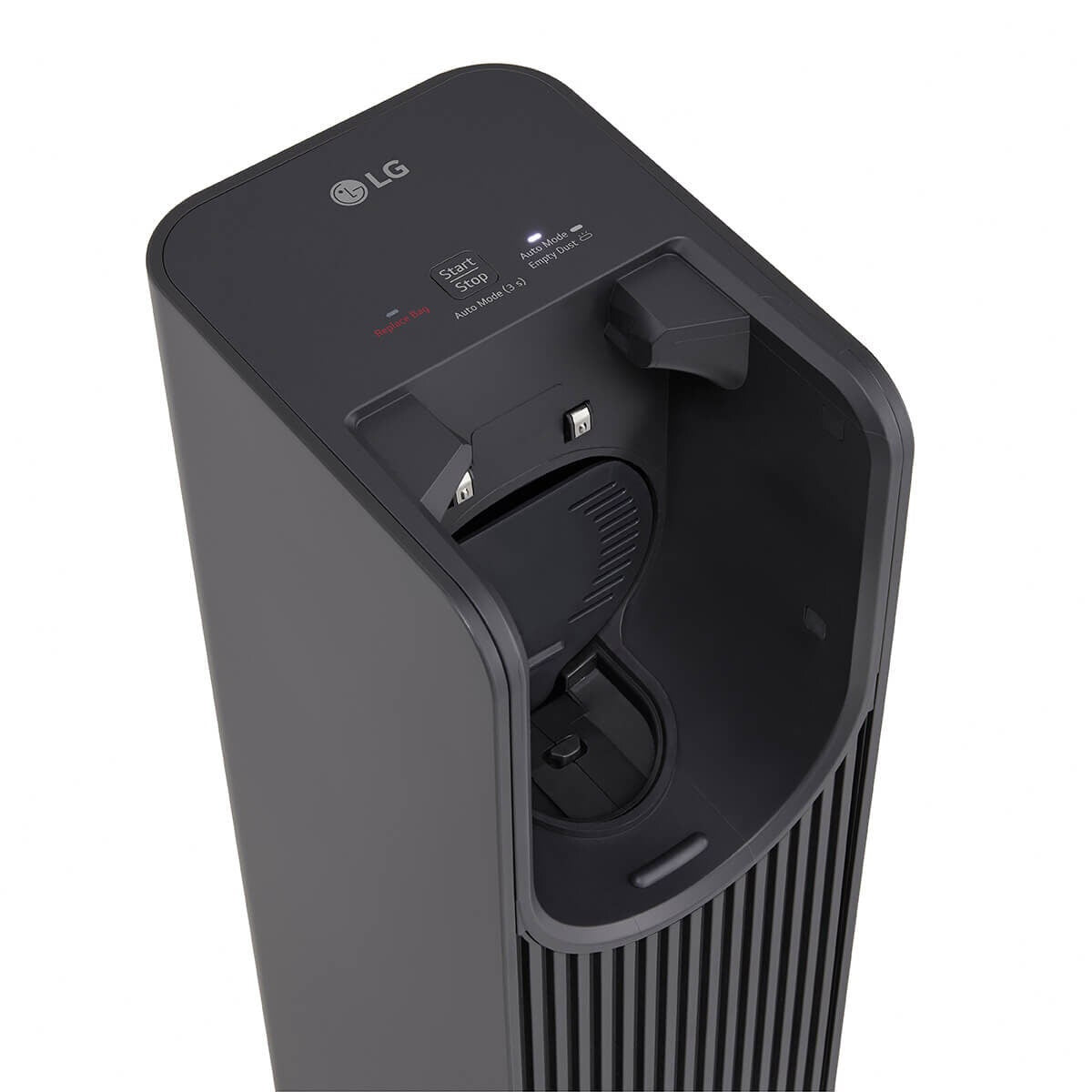 LG CordZero stick vacuum cleaner - 220W suction, auto-emptying tower, LED crevice tool, graphite - A9L-STORM