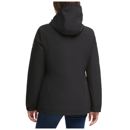 Calvin Klein Women's 3 In 1 Jacket Black Small - Water-Resistant, Detachable Hood & Versatile Styling