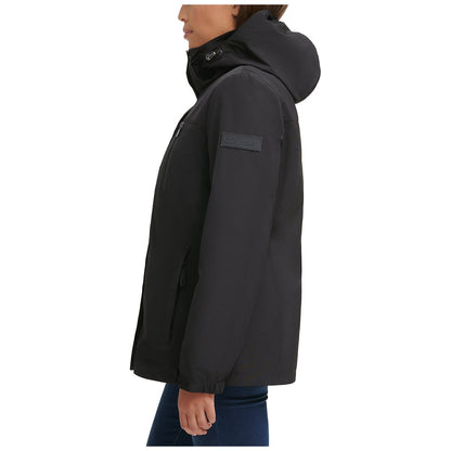 Calvin Klein Women's 3 In 1 Jacket Black Small - Water-Resistant, Detachable Hood & Versatile Styling