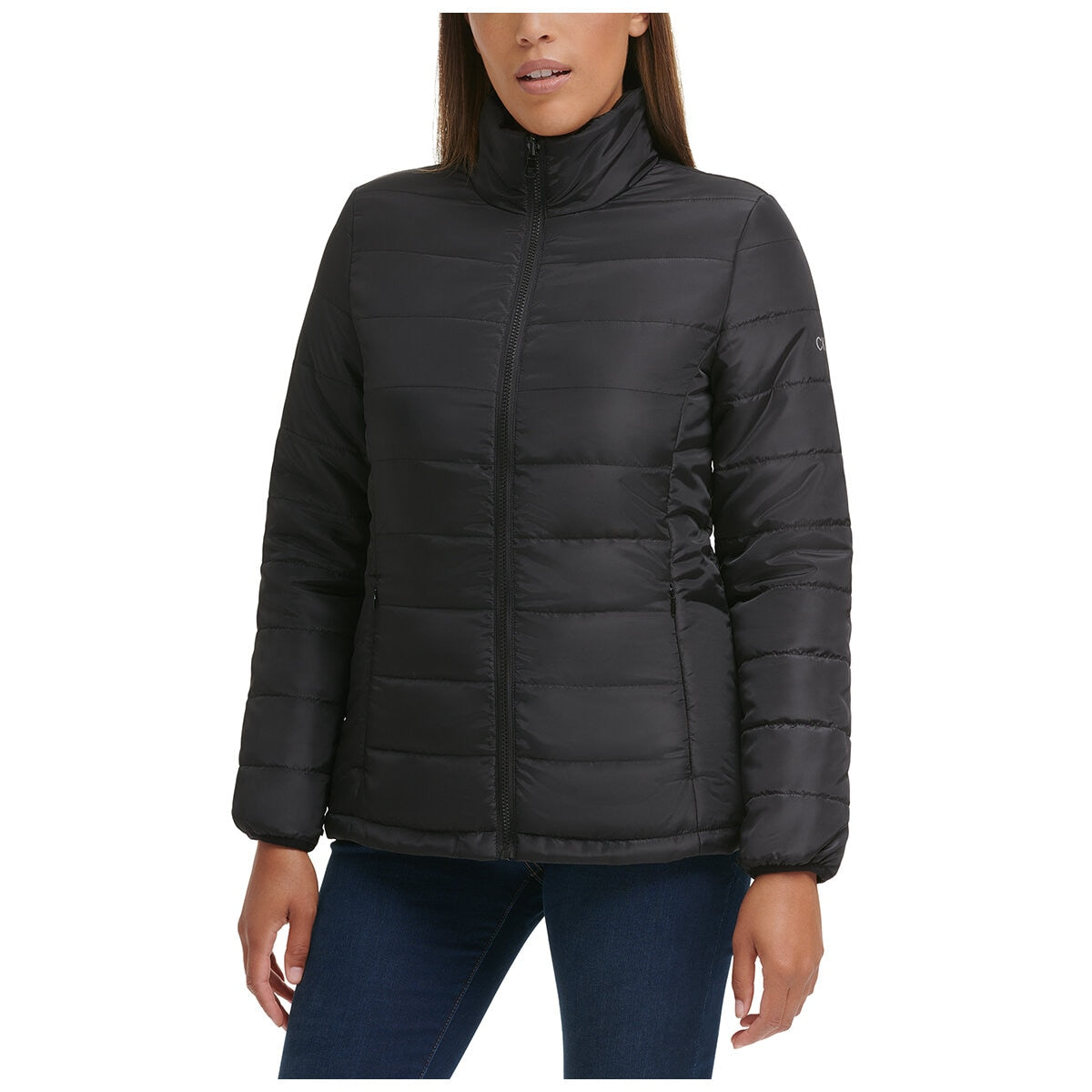 Calvin Klein Women's 3 In 1 Jacket Black Small - Water-Resistant, Detachable Hood & Versatile Styling