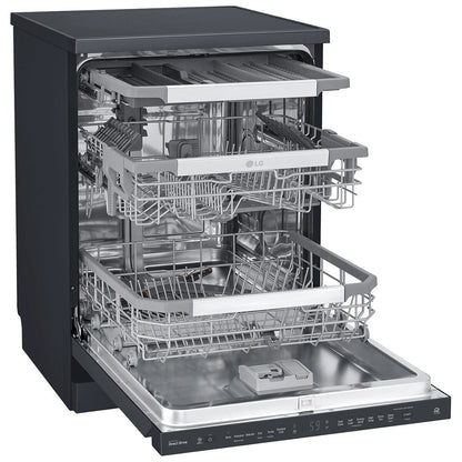 LG QuadWash Freestanding Dishwasher XD3A15MB Matte Black Auto Open Drying