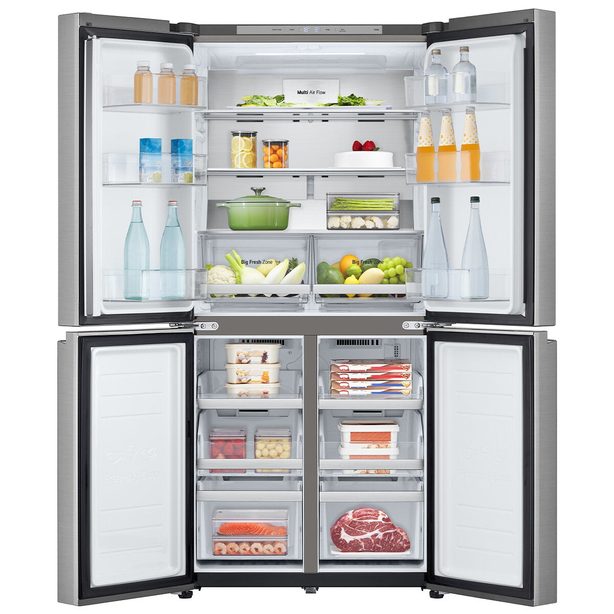 LG 530L Slim French Door Fridge Stainless Steel GF-B505PL - SuperSaverAU - view 8