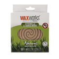Waxworks Citronella and Sandalwood Mosquito Repellent Coil - 30 Pack