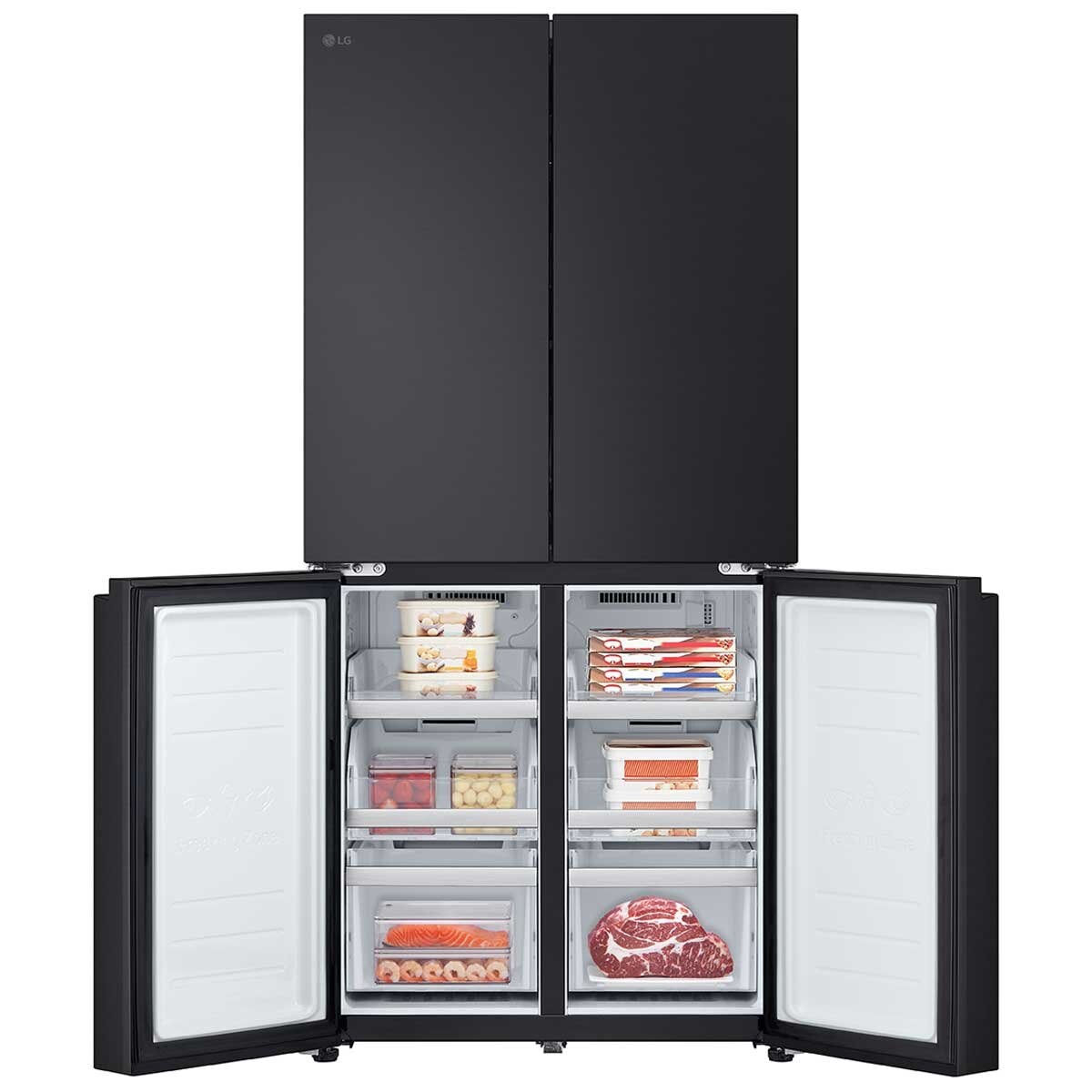 LG 530L Slim French Door Fridge Matte Black GF-B505MBL - SuperSaverAU - view 11