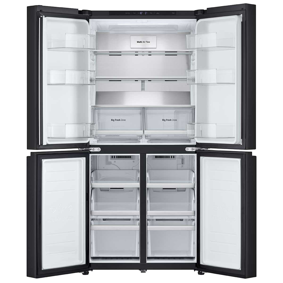LG 530L Slim French Door Fridge Matte Black GF-B505MBL - SuperSaverAU - view 4