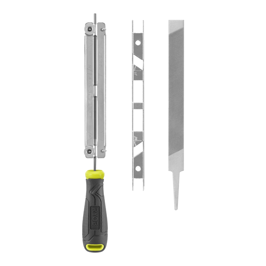 Ryobi Chainsaw Chain Sharpening Kit - 4 Files - Green - Compact Design - SuperSaverAU - view 1