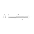 Zenith Hex Head Coach Screws M8 x 130mm Stainless Steel 12 Pack - SuperSaverAU - view 3