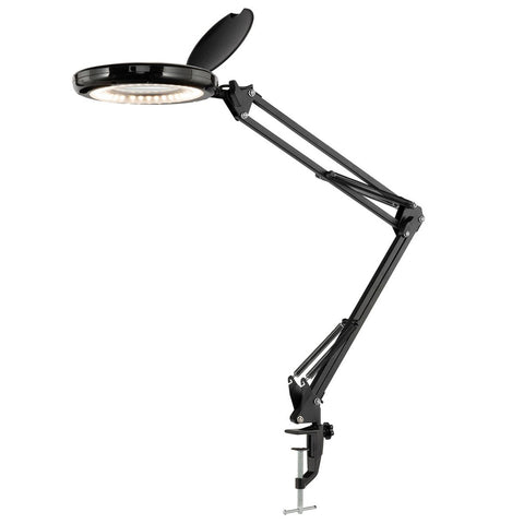 Brilliant 78cm Black Spy Magnifying LED Clamp Lamp - 1.5x Magnification, 500 Lumen - SuperSaverAU - view 1