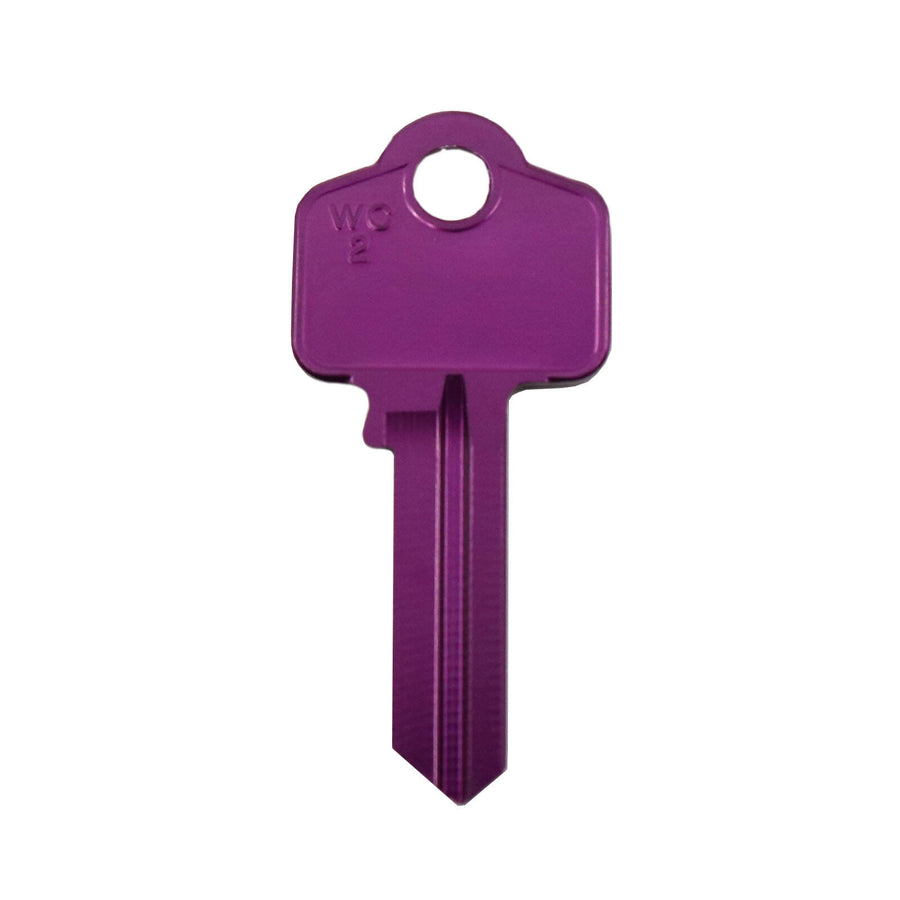 EHI WO2-WC2 Purple Blank Key 53mm Aluminium Titanium Alloy