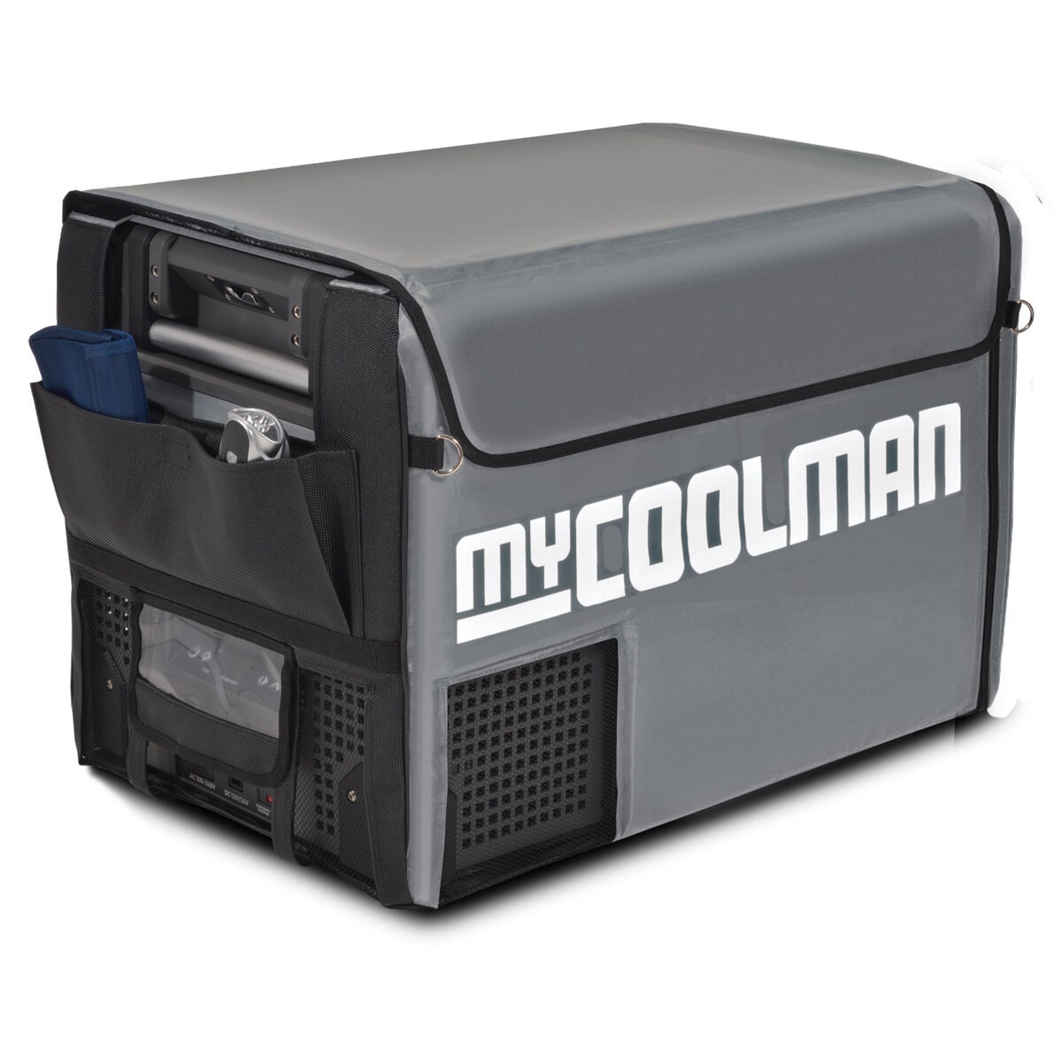 myCOOLMAN 53L The Explorer insulated cover - velcro tab fit, easy-clean nylon, grey - CCP53DZ-COVER